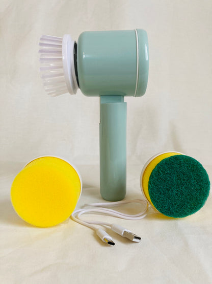 Brosse vaisselle Easy Cleaning rechargeable avec trois brosses